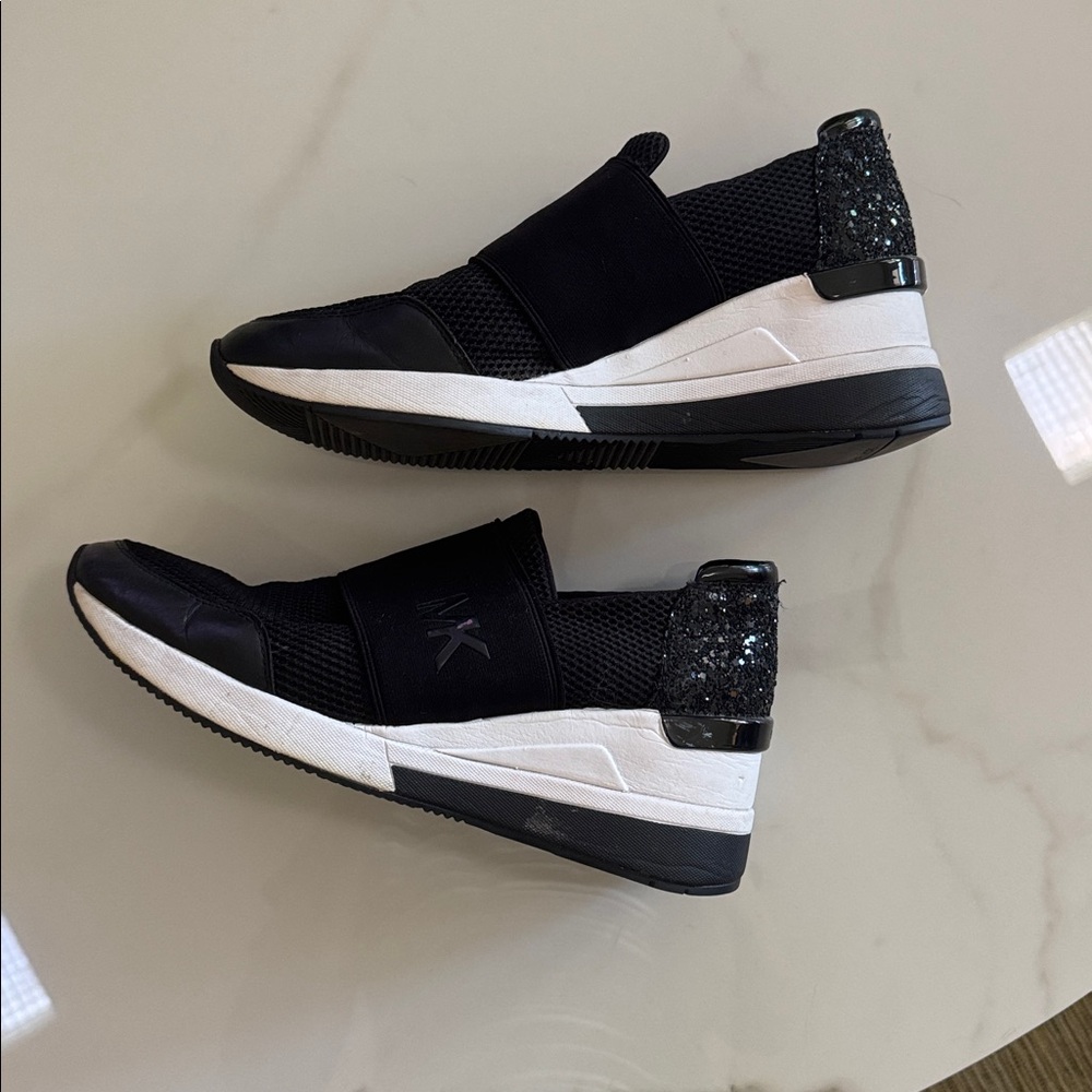 Michael Kors Felix Trainer Black Slip On Sneakers